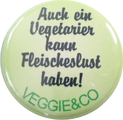 Veggie Fleischeslust Button